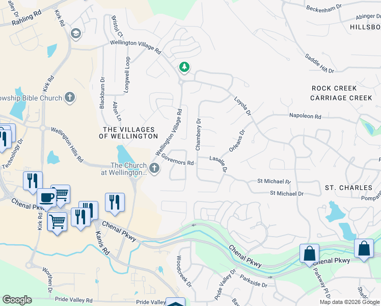 map of restaurants, bars, coffee shops, grocery stores, and more near 14711 Chambery Drive in Little Rock