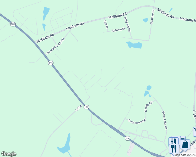 map of restaurants, bars, coffee shops, grocery stores, and more near in Woodruff