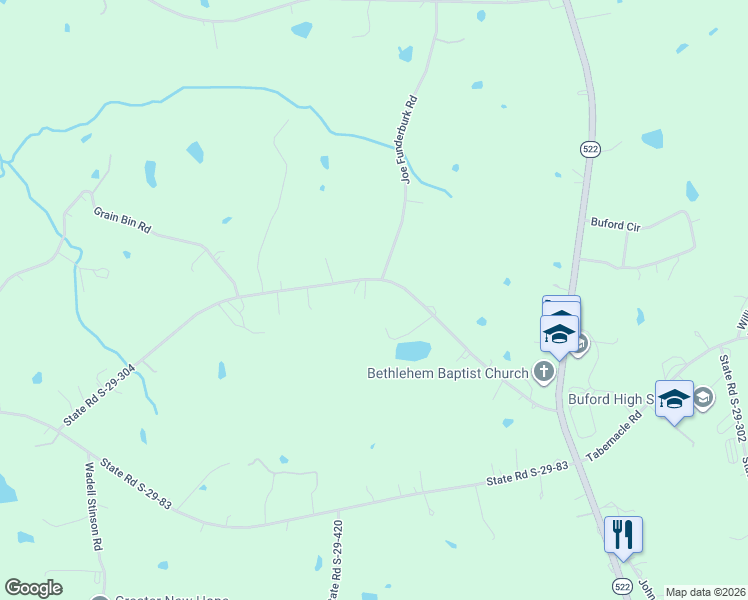 map of restaurants, bars, coffee shops, grocery stores, and more near 3954 State Road S-29-304 in Lancaster