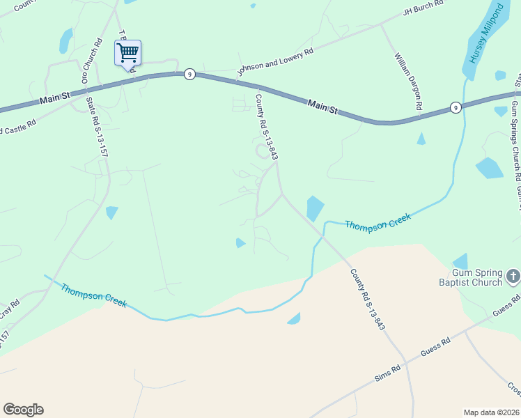 map of restaurants, bars, coffee shops, grocery stores, and more near 135 Adam D Myers Road in Pageland