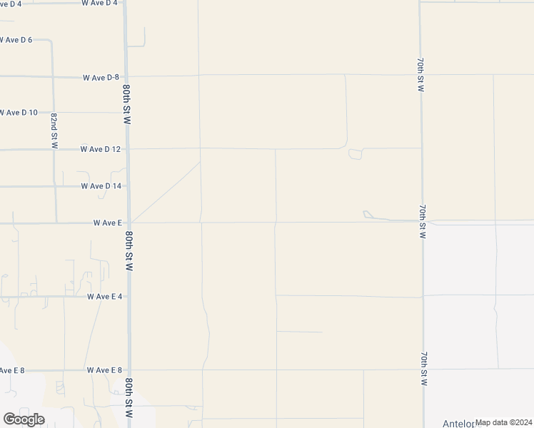 map of restaurants, bars, coffee shops, grocery stores, and more near 75th Street West in Lancaster