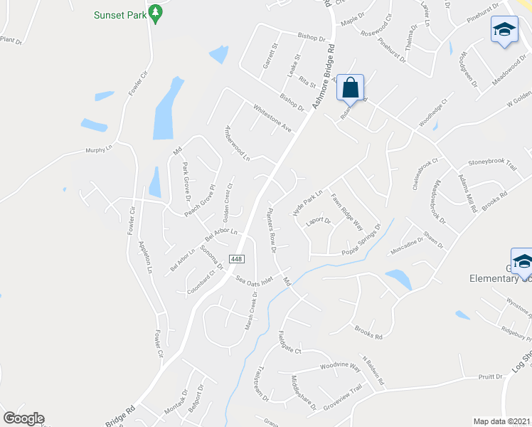 map of restaurants, bars, coffee shops, grocery stores, and more near 2 Oyster Bay Court in Mauldin