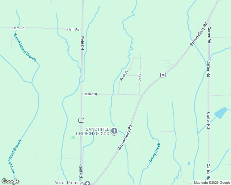 map of restaurants, bars, coffee shops, grocery stores, and more near 16317 Miller Street in Athens