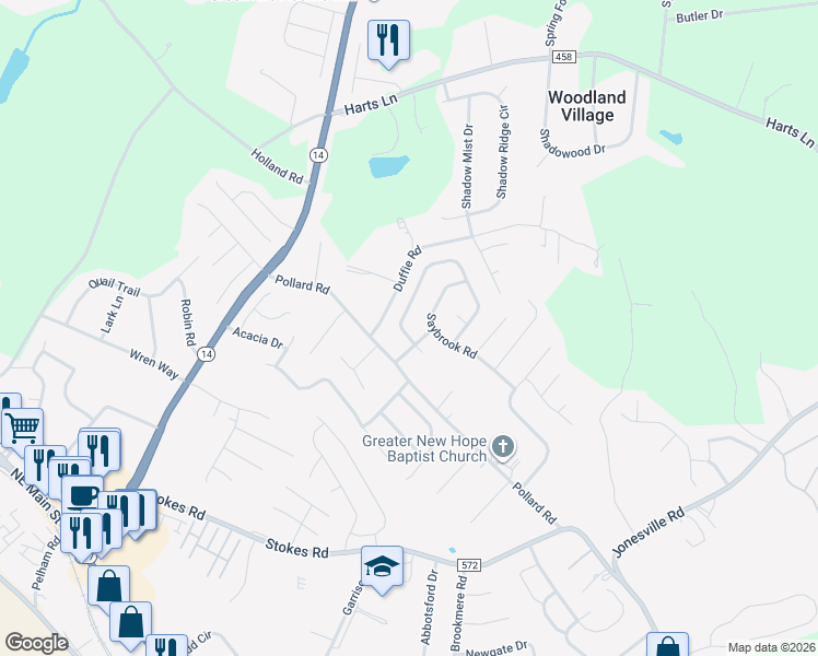 map of restaurants, bars, coffee shops, grocery stores, and more near 509 Kingsmoor Drive in Simpsonville