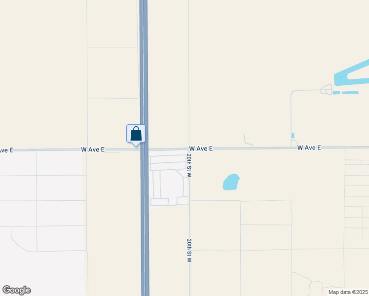 map of restaurants, bars, coffee shops, grocery stores, and more near 1643 West Avenue E in Lancaster