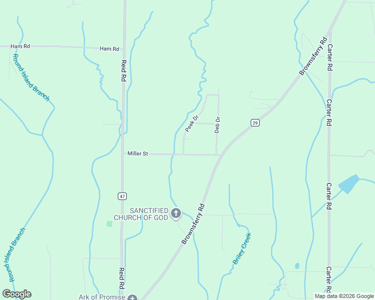 map of restaurants, bars, coffee shops, grocery stores, and more near 16317 Miller Street in Athens