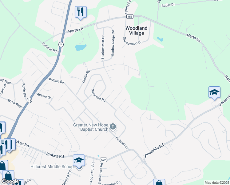 map of restaurants, bars, coffee shops, grocery stores, and more near 510 Adeline Court in Simpsonville