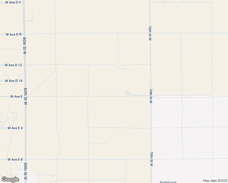 map of restaurants, bars, coffee shops, grocery stores, and more near 75th Street West in Lancaster