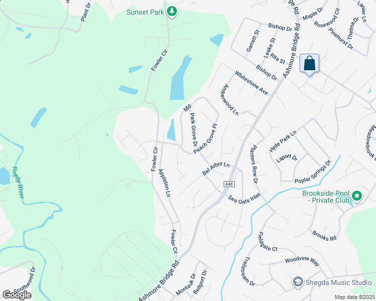 map of restaurants, bars, coffee shops, grocery stores, and more near 205 Peach Grove Place in Mauldin