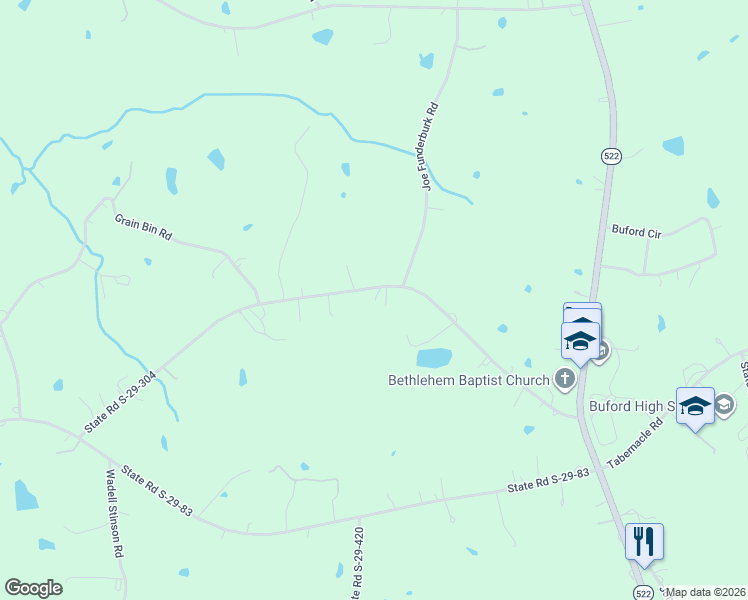 map of restaurants, bars, coffee shops, grocery stores, and more near 3954 State Road S-29-304 in Lancaster