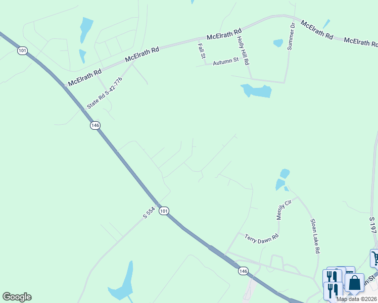 map of restaurants, bars, coffee shops, grocery stores, and more near in Woodruff