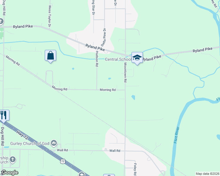 map of restaurants, bars, coffee shops, grocery stores, and more near 481 Morring Road in Brownsboro