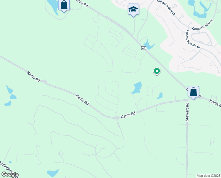 map of restaurants, bars, coffee shops, grocery stores, and more near 19445 Kanis Road in Little Rock
