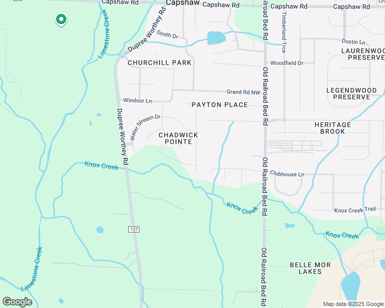 map of restaurants, bars, coffee shops, grocery stores, and more near 29801 Creekwood Road in Madison