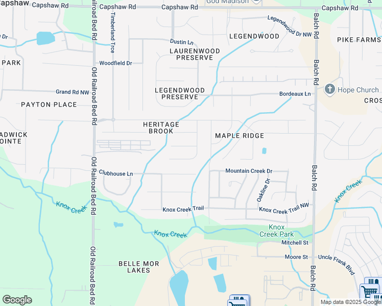 map of restaurants, bars, coffee shops, grocery stores, and more near 134 Fernhill Drive Northwest in Madison
