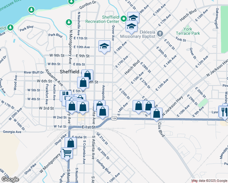 map of restaurants, bars, coffee shops, grocery stores, and more near 500 Dover Avenue in Sheffield
