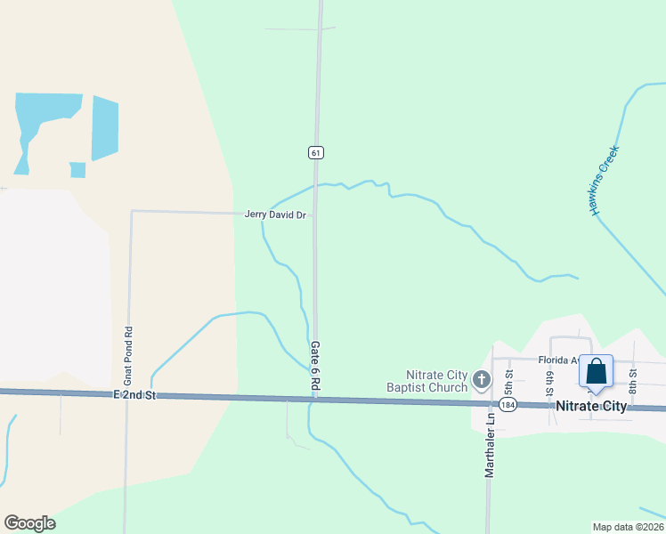 map of restaurants, bars, coffee shops, grocery stores, and more near 360 Gate 6 Road in Muscle Shoals