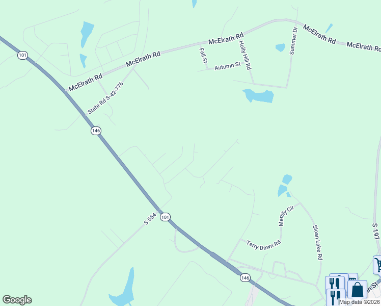 map of restaurants, bars, coffee shops, grocery stores, and more near in Woodruff