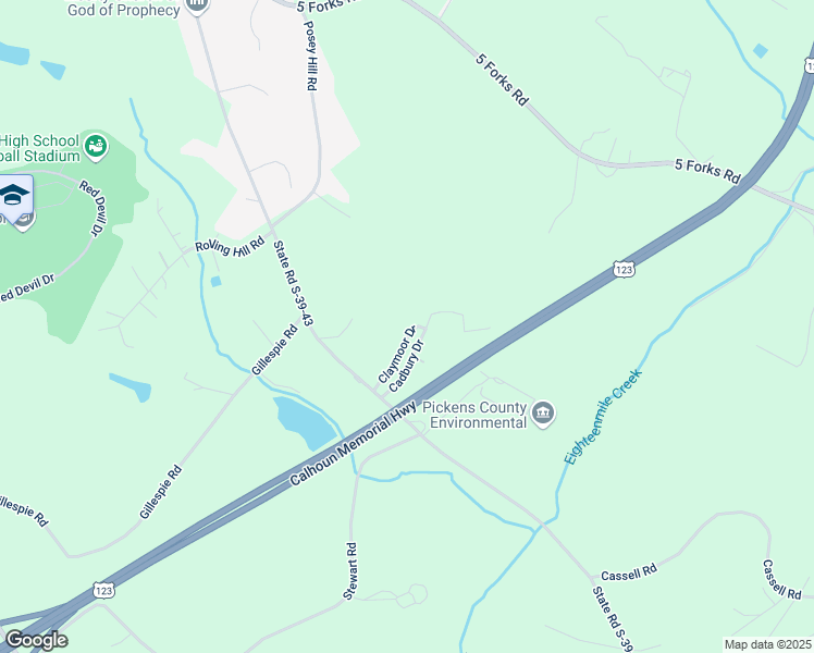 map of restaurants, bars, coffee shops, grocery stores, and more near 100-198 Claymoor Drive in Liberty