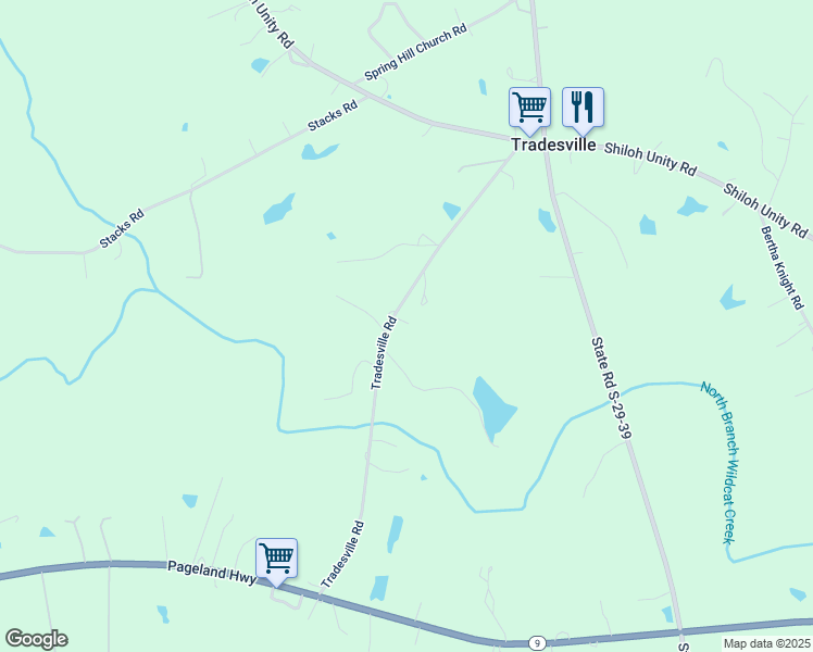 map of restaurants, bars, coffee shops, grocery stores, and more near 1884 Tradesville Road in Lancaster