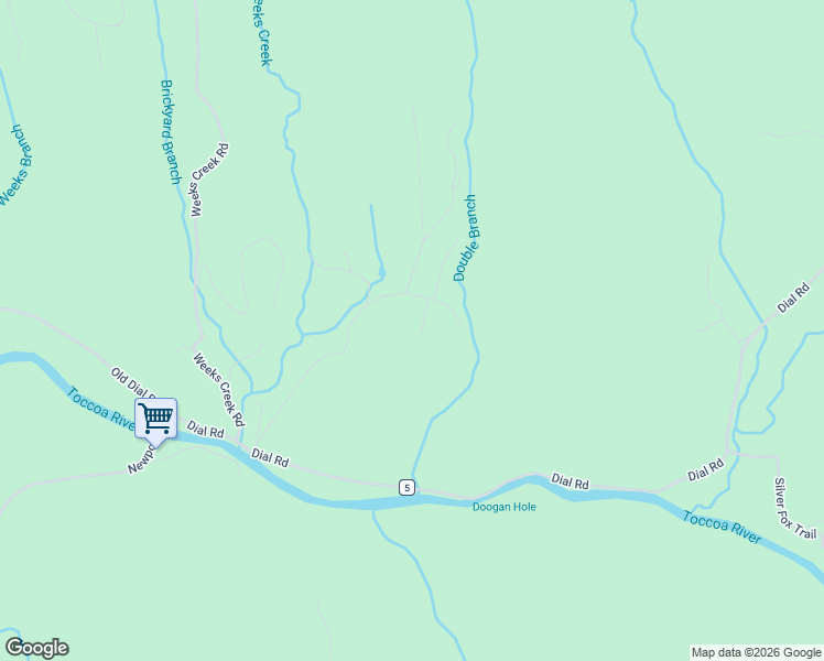 map of restaurants, bars, coffee shops, grocery stores, and more near 46 Gooseberry Trail in Blue Ridge