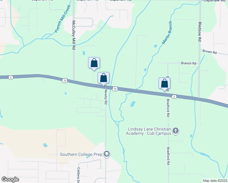 map of restaurants, bars, coffee shops, grocery stores, and more near 26412 U.S. 72 in Athens