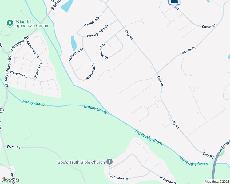 map of restaurants, bars, coffee shops, grocery stores, and more near 17 Firelight Lane in Easley