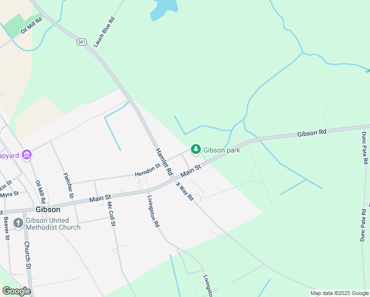 map of restaurants, bars, coffee shops, grocery stores, and more near 6201 Rockdale Avenue in Gibson