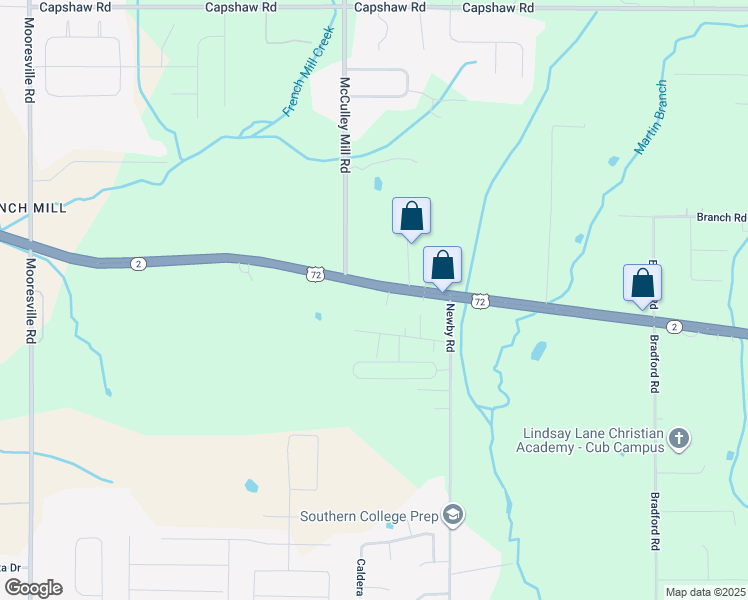 map of restaurants, bars, coffee shops, grocery stores, and more near 26061-26225 County Road 95 in Athens