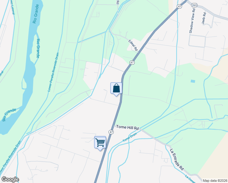 map of restaurants, bars, coffee shops, grocery stores, and more near 3112 New Mexico 47 in Los Lunas
