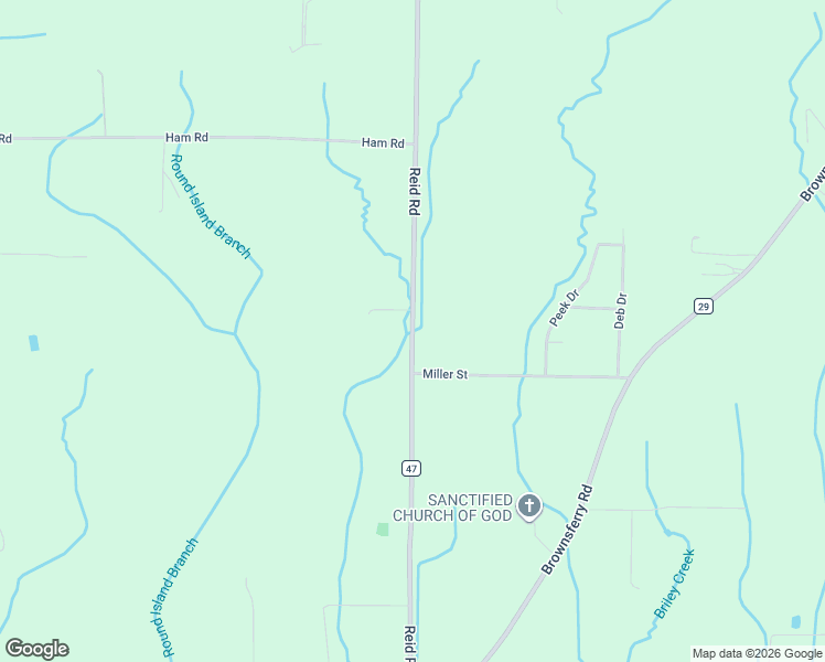 map of restaurants, bars, coffee shops, grocery stores, and more near 14182 Reid Road in Athens