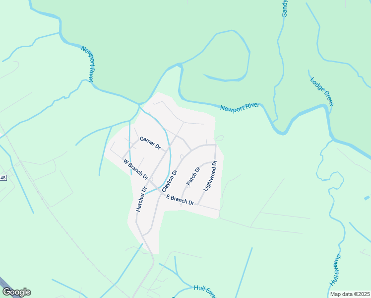 map of restaurants, bars, coffee shops, grocery stores, and more near 217 Clayton Drive in Newport