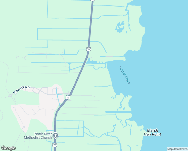 map of restaurants, bars, coffee shops, grocery stores, and more near 2744 U.S. 70 in Beaufort