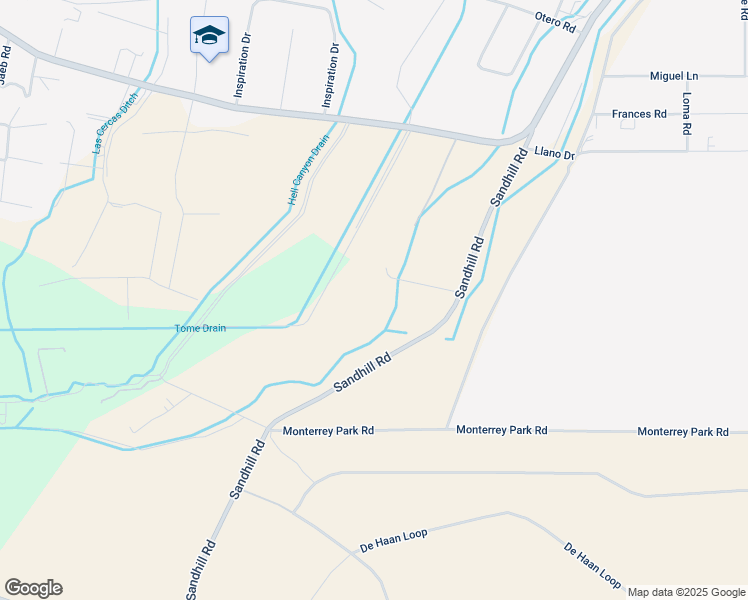 map of restaurants, bars, coffee shops, grocery stores, and more near 24 Sandhill Lane in Los Lunas
