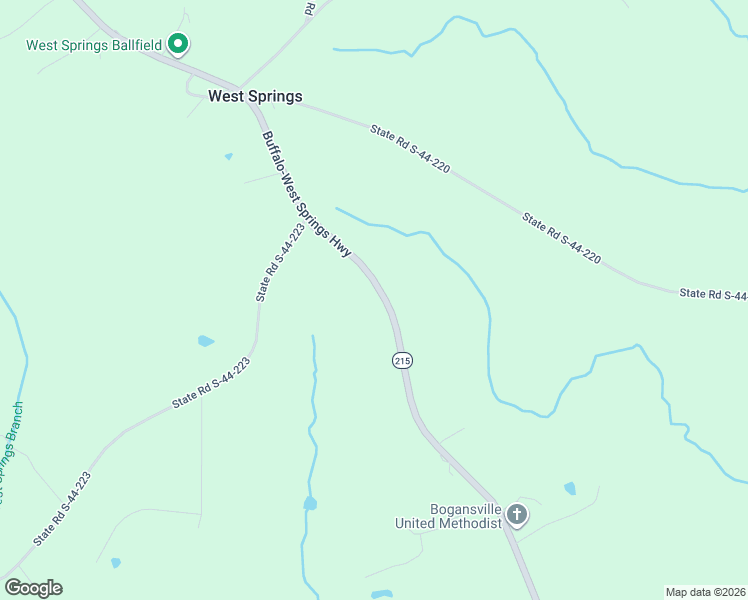 map of restaurants, bars, coffee shops, grocery stores, and more near 4257 Buffalo-West Springs Highway in Jonesville