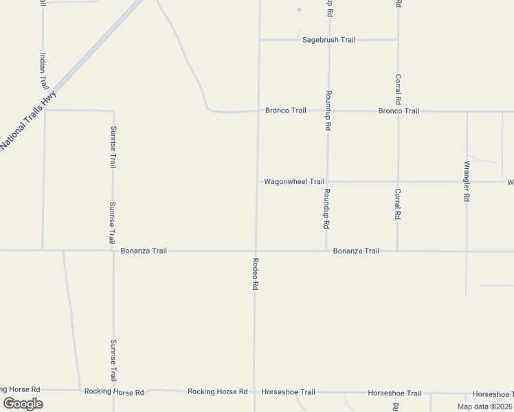 map of restaurants, bars, coffee shops, grocery stores, and more near Rodeo Road in San Bernardino County