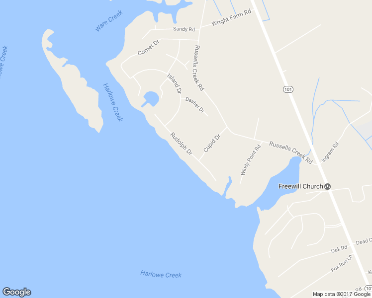 map of restaurants, bars, coffee shops, grocery stores, and more near 226 Rudolph Drive in Beaufort