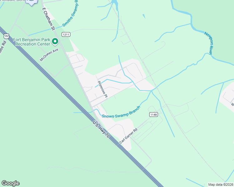 map of restaurants, bars, coffee shops, grocery stores, and more near 154 Herring Smith Lane in Newport