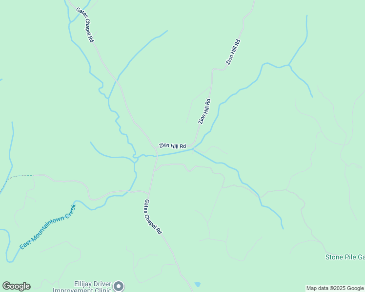 map of restaurants, bars, coffee shops, grocery stores, and more near 2441 Zion Hill Road in Ellijay