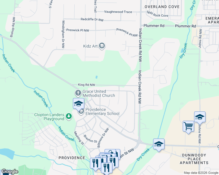 map of restaurants, bars, coffee shops, grocery stores, and more near 1874 Shellbrook Drive Northwest in Huntsville