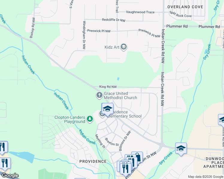 map of restaurants, bars, coffee shops, grocery stores, and more near 1892 Shellbrook Drive in Huntsville