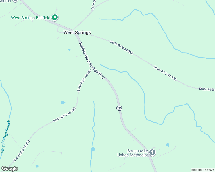 map of restaurants, bars, coffee shops, grocery stores, and more near 4257 Buffalo-West Springs Highway in Jonesville