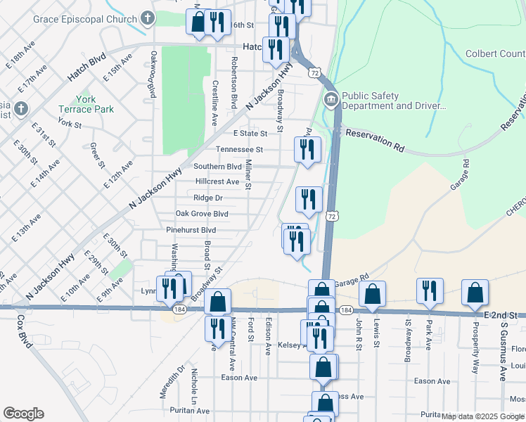 map of restaurants, bars, coffee shops, grocery stores, and more near 800 Broadway Street in Sheffield
