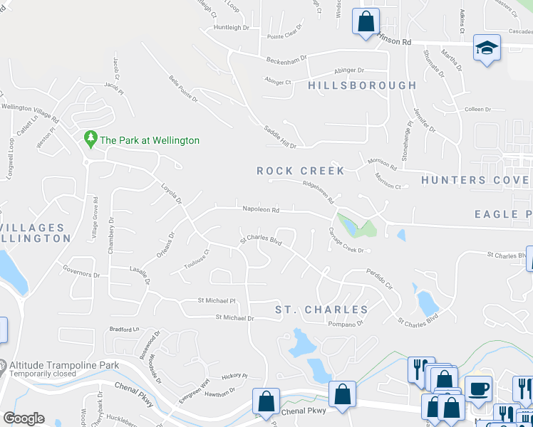 map of restaurants, bars, coffee shops, grocery stores, and more near 13901 Napoleon Road in Little Rock