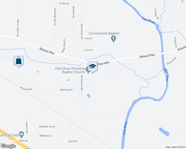 map of restaurants, bars, coffee shops, grocery stores, and more near 990 Ryland Pike in Huntsville