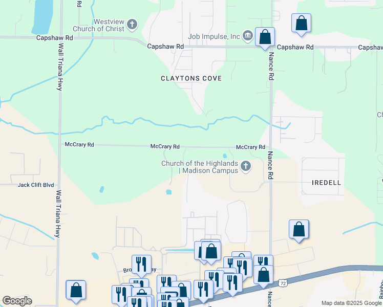 map of restaurants, bars, coffee shops, grocery stores, and more near 1010 Elliston Place NW in Madison