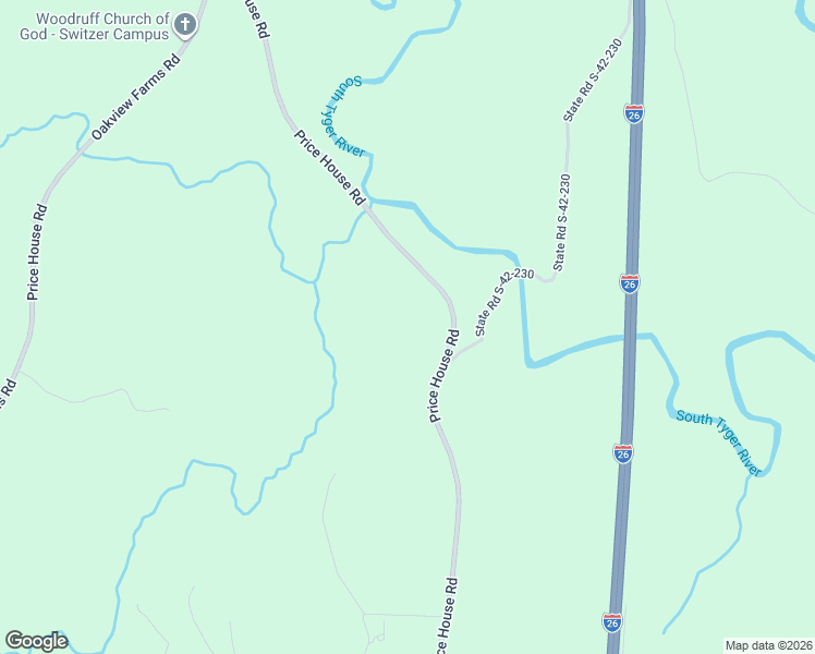 map of restaurants, bars, coffee shops, grocery stores, and more near 1484 Price House Road in Roebuck