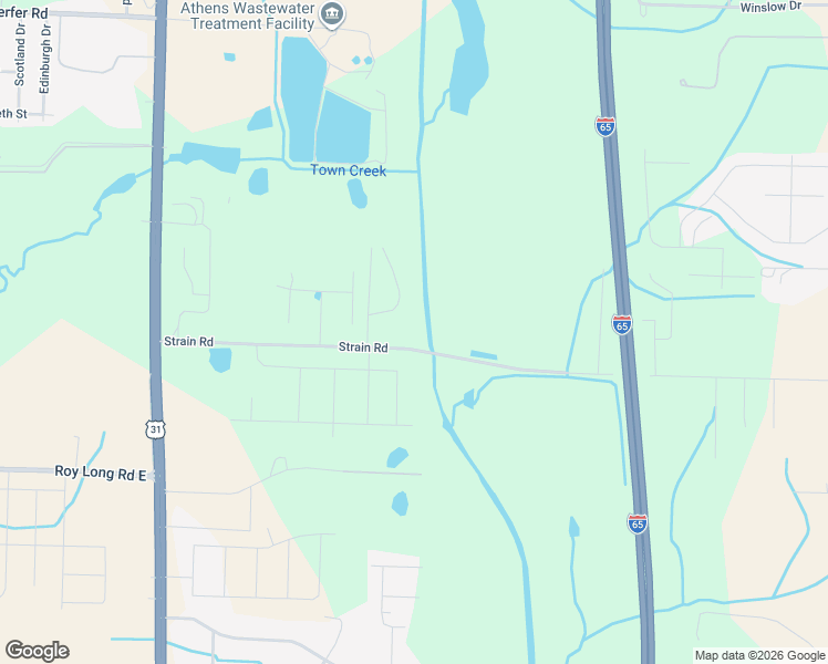 map of restaurants, bars, coffee shops, grocery stores, and more near 667 Strain Road in Athens