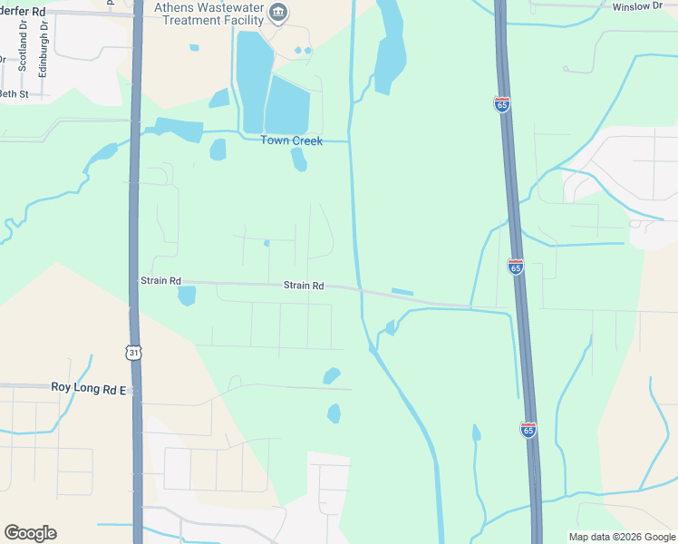 map of restaurants, bars, coffee shops, grocery stores, and more near 661 Strain Road in Athens