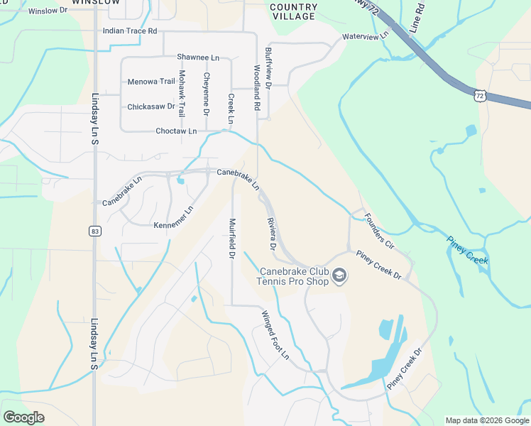 map of restaurants, bars, coffee shops, grocery stores, and more near 22680 Riviera Drive in Athens